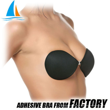 Sutiã push-up de silicone adesivo em lingerie sexy com seios grandes